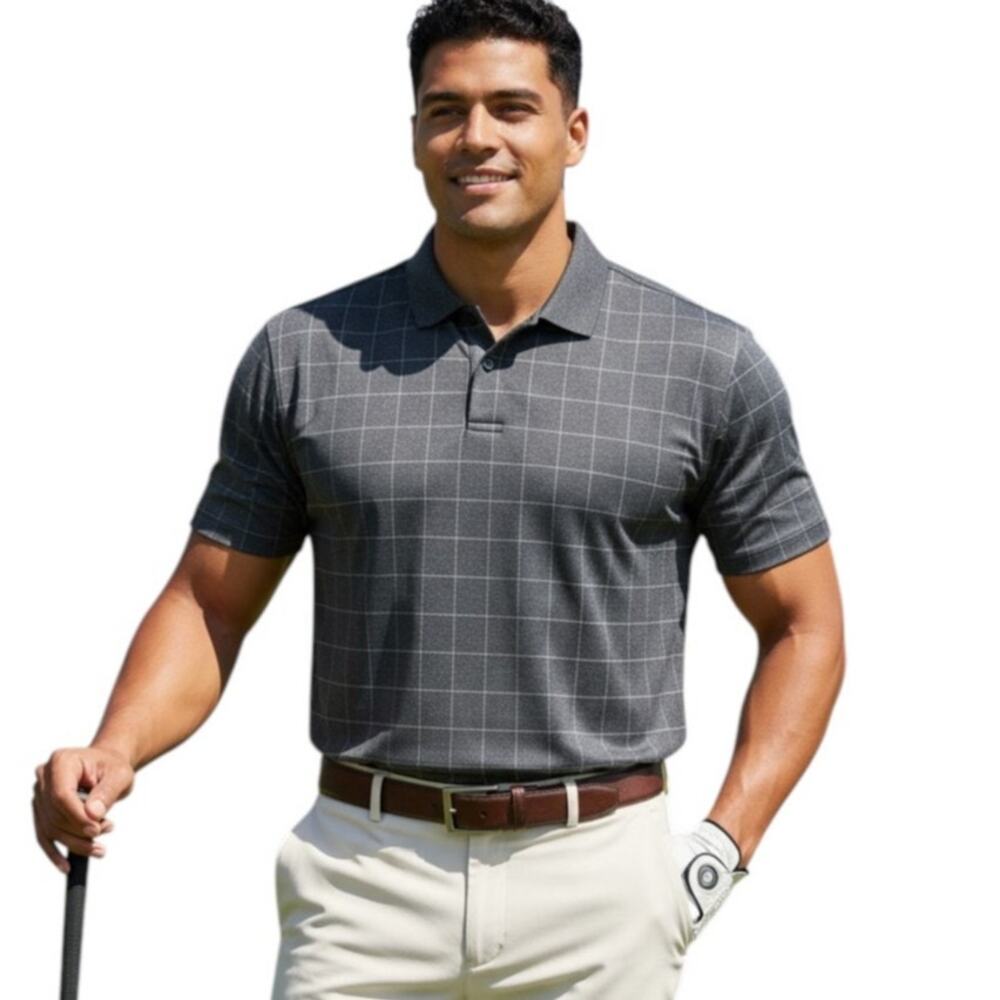 VanHeusen Men's Golf Polo Shirt, Dark Gray, Size 2X